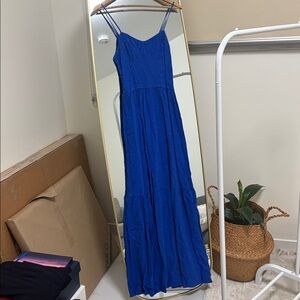 Blue Spaghetti Strap Dress
